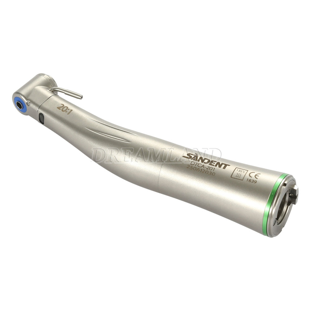 LED Fiber Optic Dental 20:1 Implant Contra Angle Low Speed Handpiece Push Button SANDENT