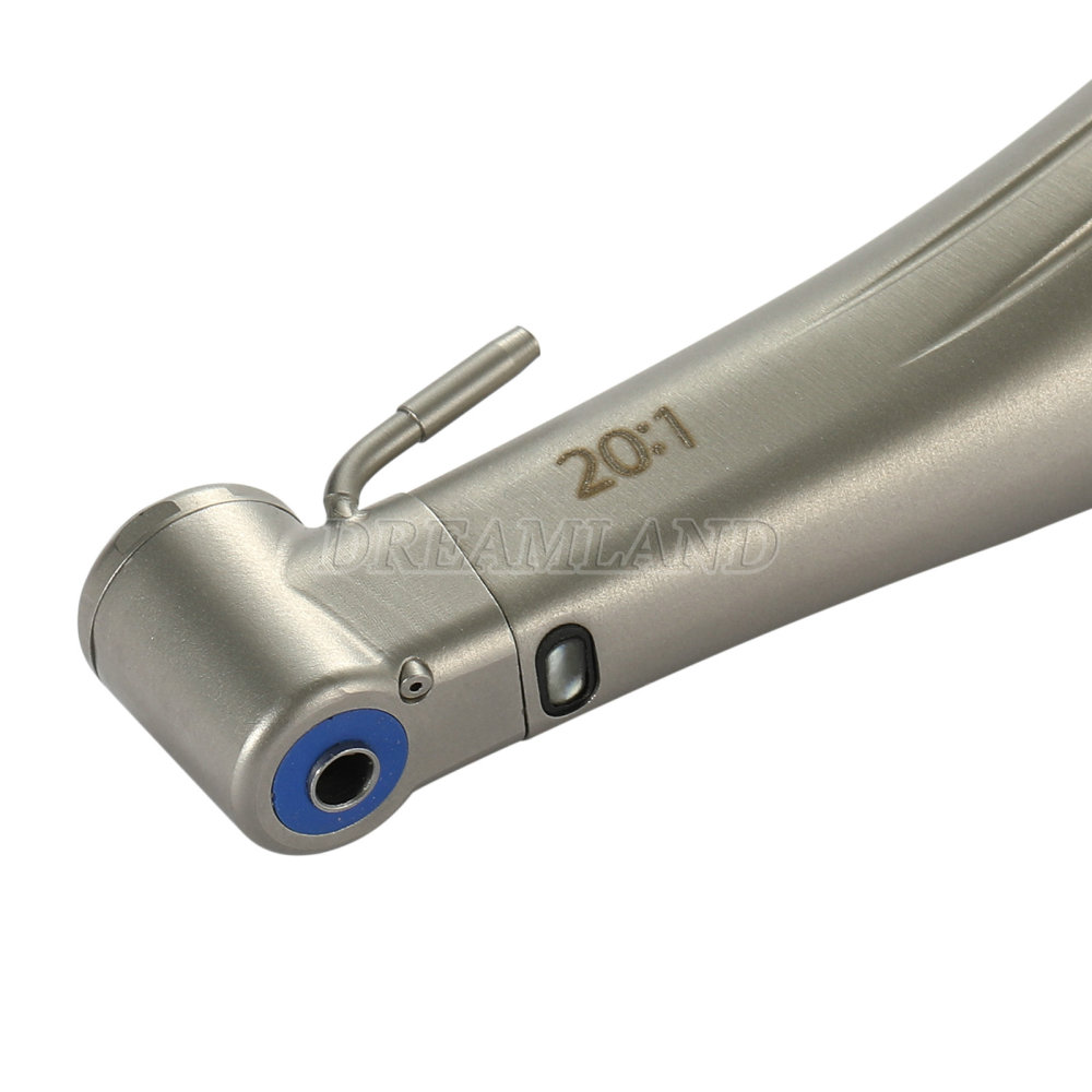 LED Fiber Optic Dental 20:1 Implant Contra Angle Low Speed Handpiece Push Button SANDENT