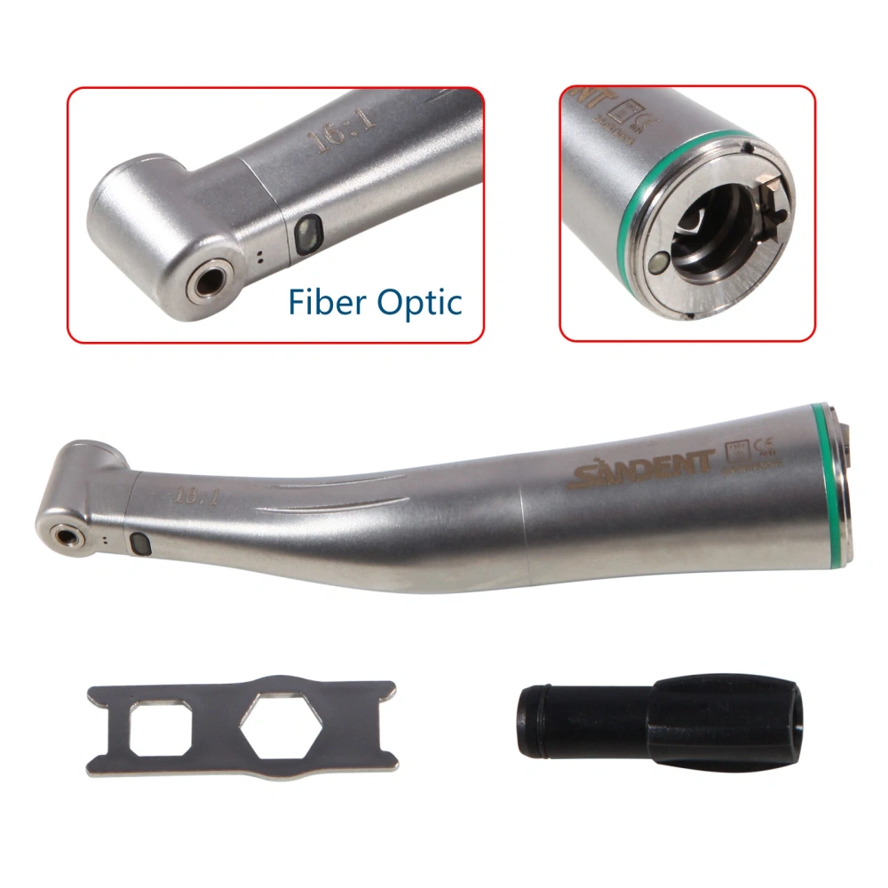 SANDENT Dental Low Speed Handpiece Fiber Optic Contra Angle 16:1