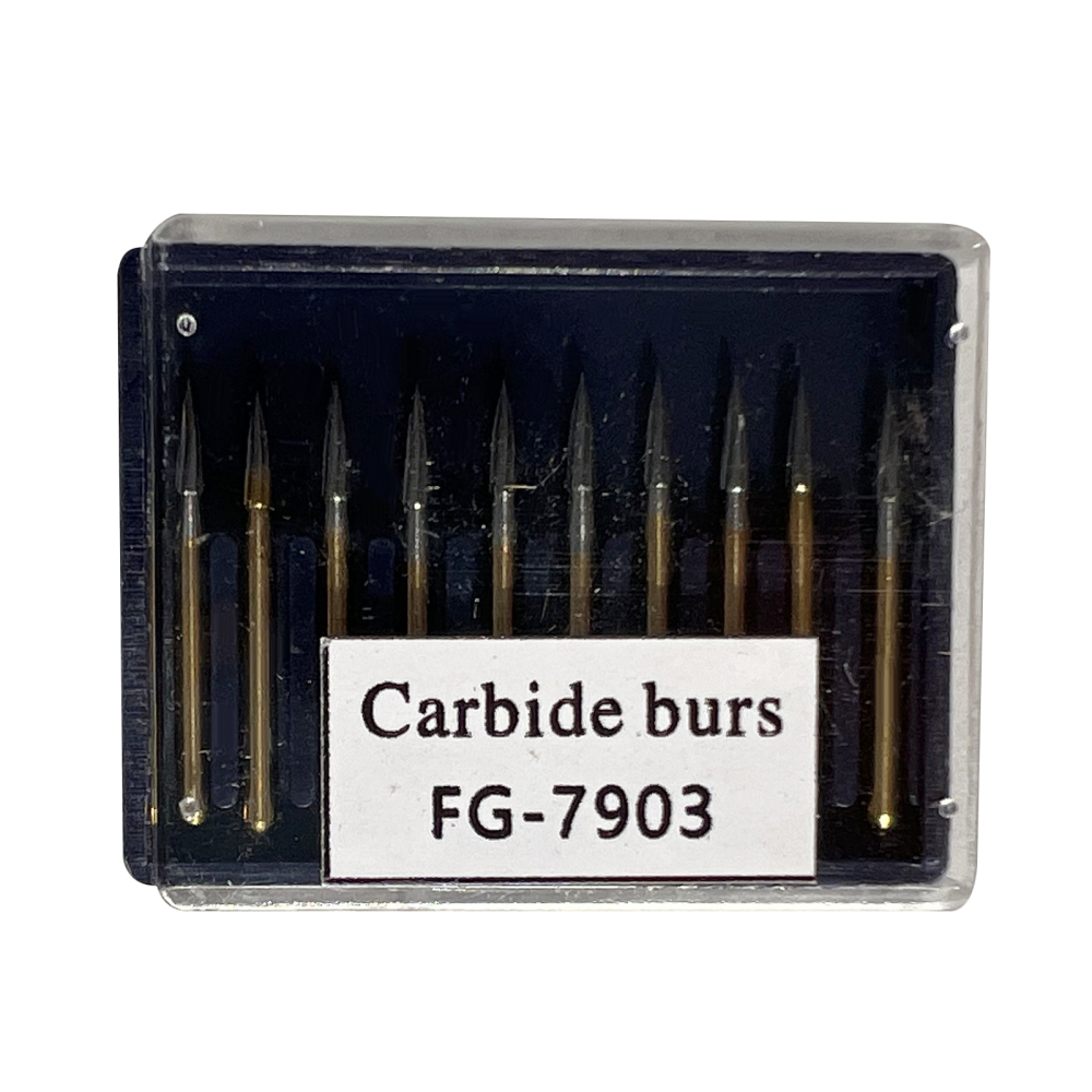 Dental Tungsten Carbide Gold Burs Trimming & Finishing FG 7404/ 7406 /7408/7901/7902/7903