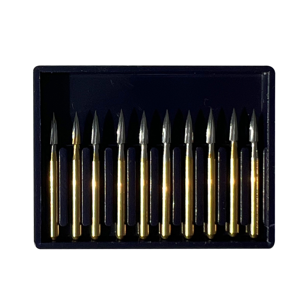 Dental Tungsten Carbide Gold Burs Trimming & Finishing FG 7404/ 7406 /7408/7901/7902/7903