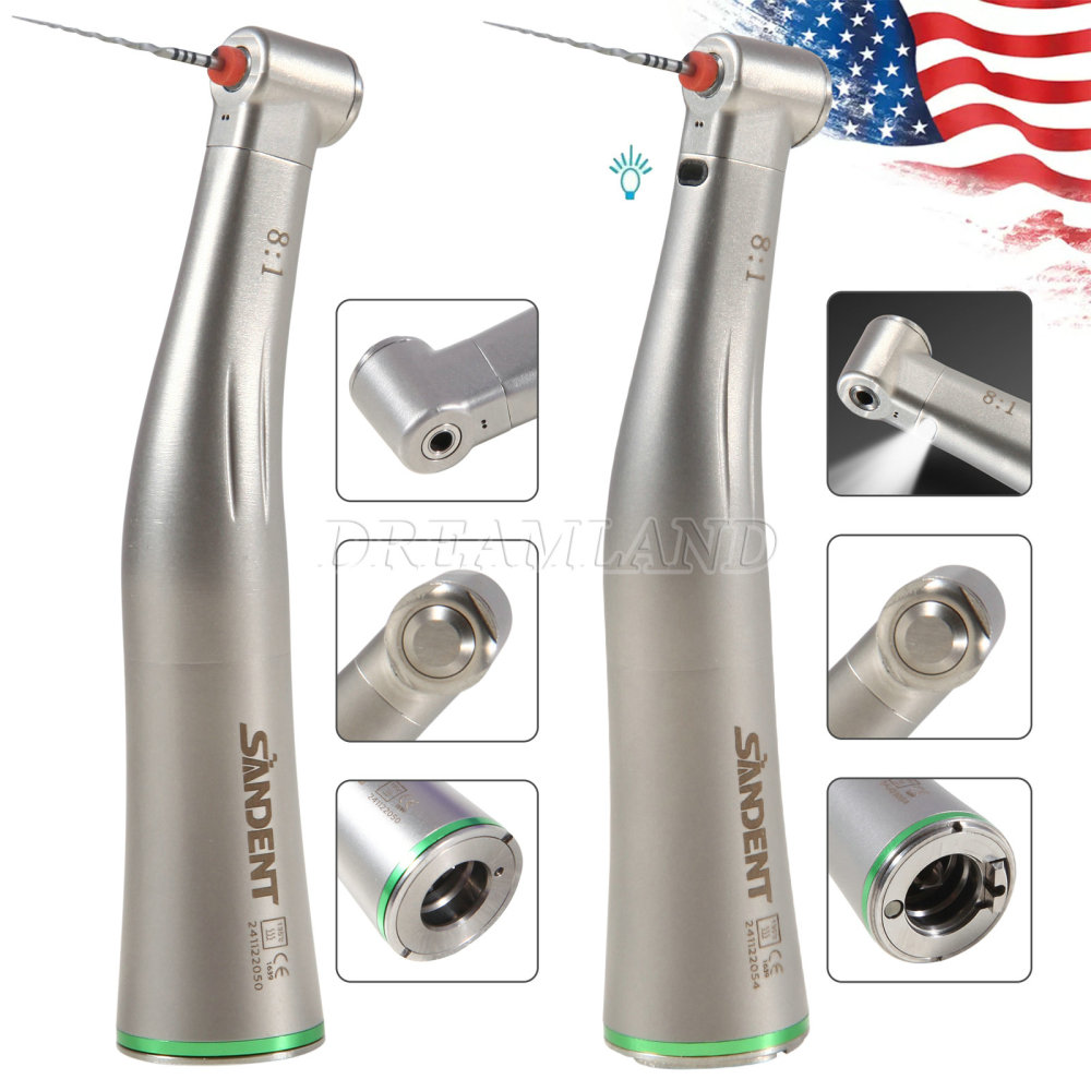 NSK Style Dental 8:1 Endo Handpiece Mini Head Fiber Optic /Non-fiber optic