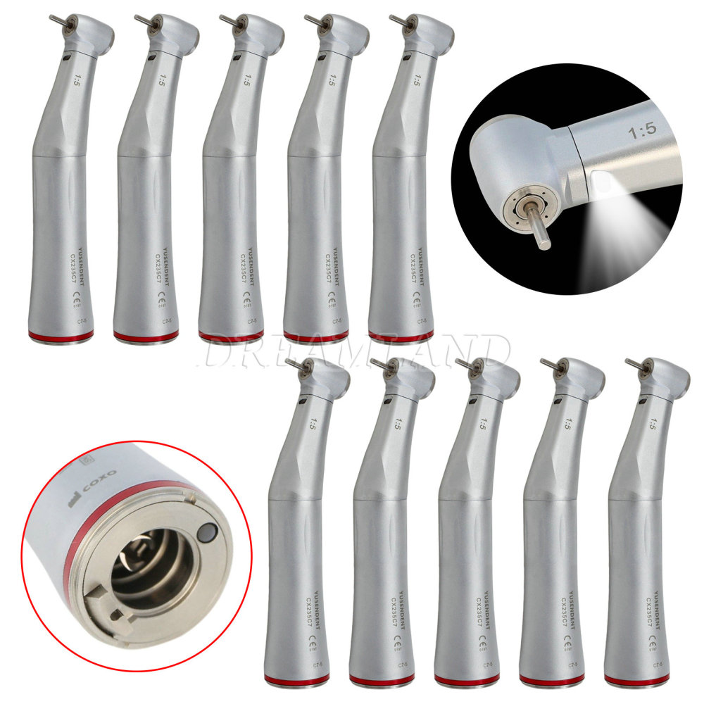 COXO Dental 1:5 Fiber Optic Contra Angle Handpiece Fit  ISO E-type Motor