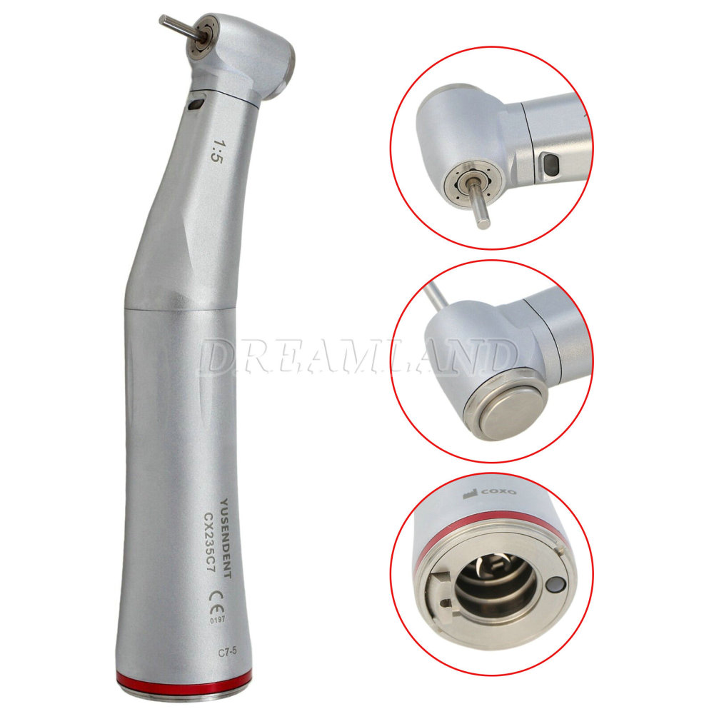 COXO Dental 1:5 Fiber Optic Contra Angle Handpiece Fit  ISO E-type Motor