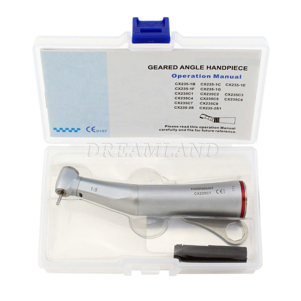 COXO Dental 1:5 Fiber Optic Contra Angle Handpiece Fit  ISO E-type Motor