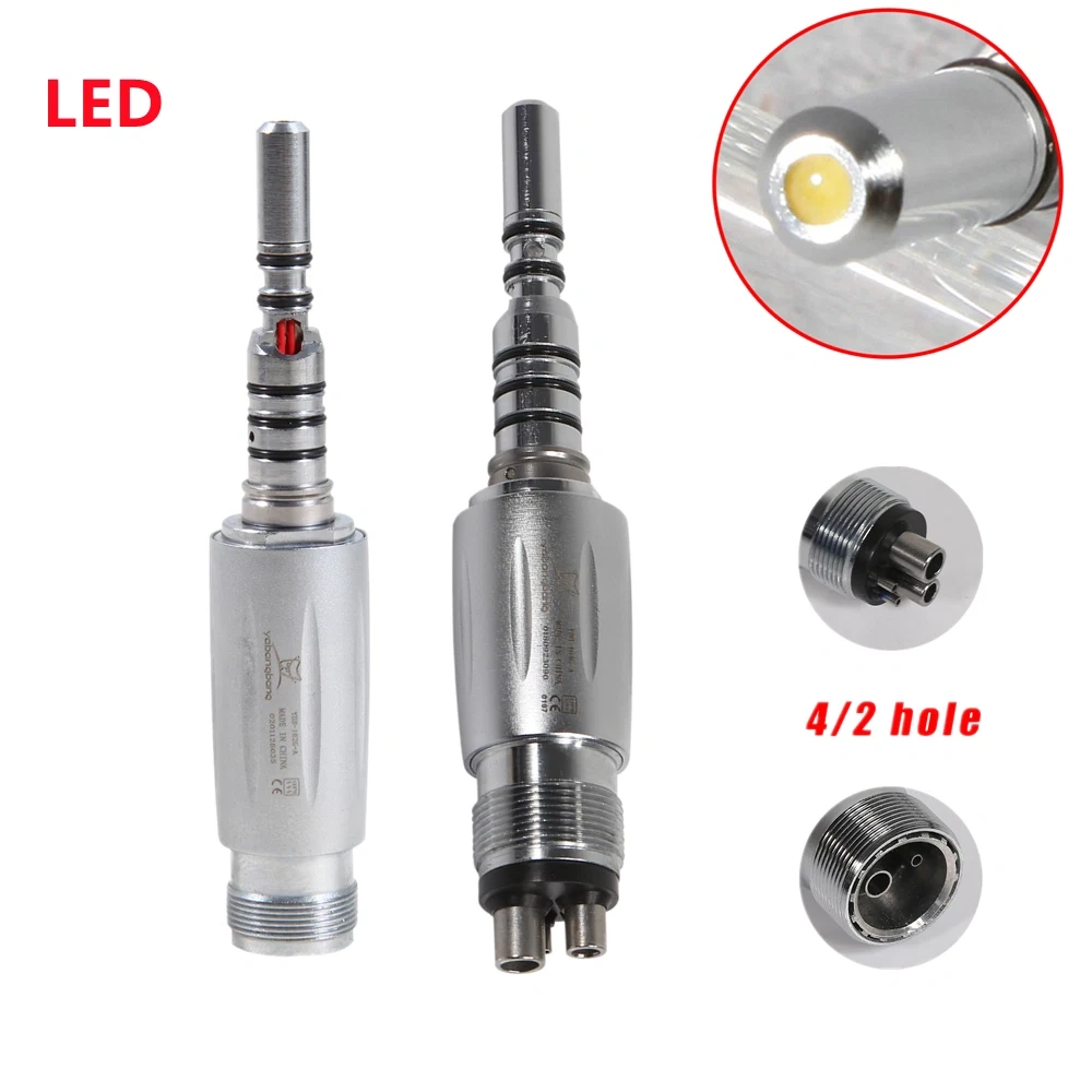 Dental LED E-generator coupler fit KAVO Style fiber optic handpiece 2/4 Hole