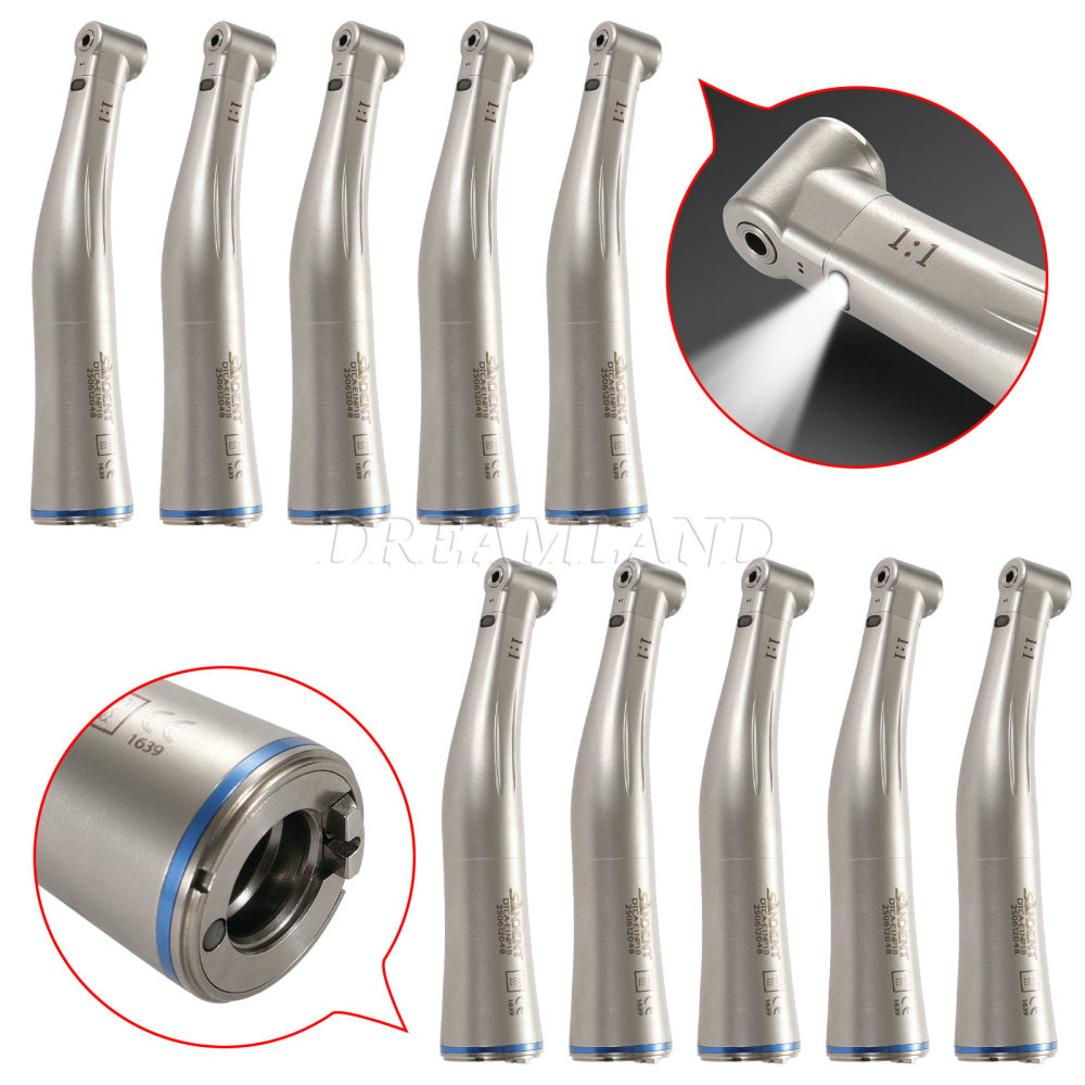 NSK Style Dental Contra Angle 1:1 LED Fiber Optic Handpiece High quality SANDENT