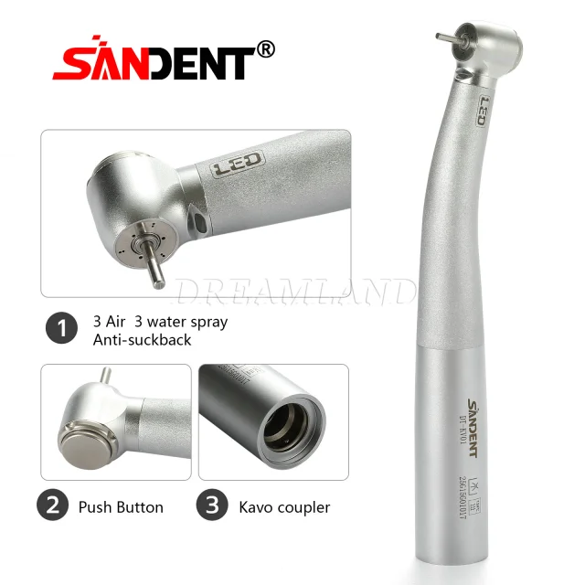 Turbine Dentaire LED à Fibres Optiques - Pour Pièce à Main, Compatible KaVo Multiflex, Neuf, 300 000-350 000 Tr/min