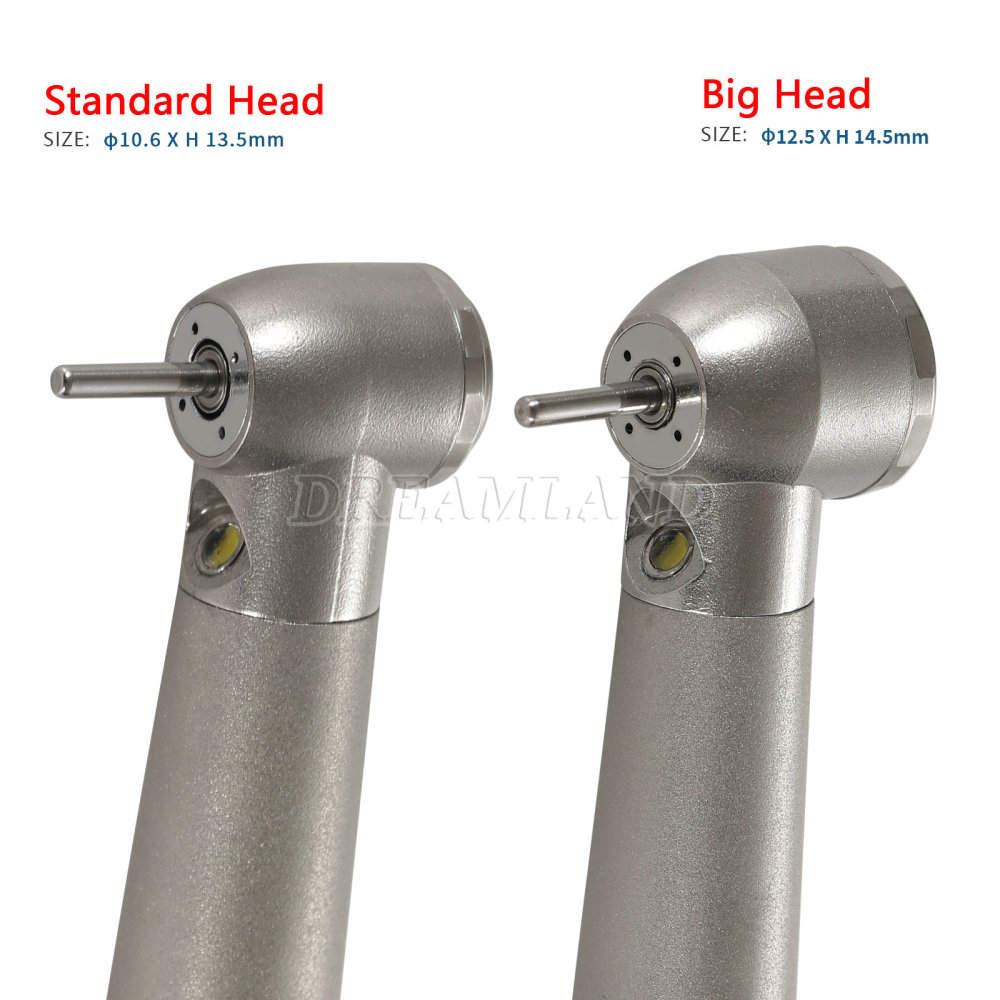 New Dental LED E-generator Fiber Optic high speed handpiece 4 Hole standard/large head AS