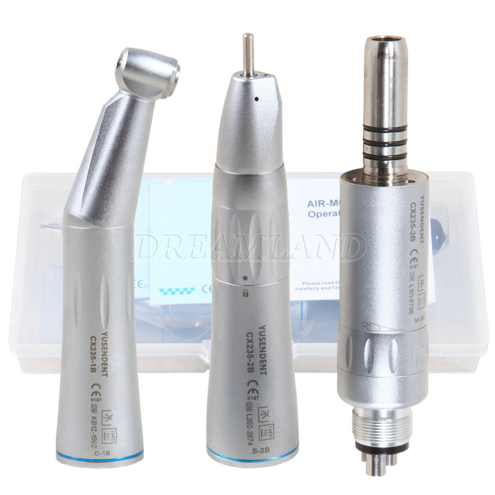 COXO Dental Inner Water Spray Contra Angle Straight Air Motor Handpiece E-type
