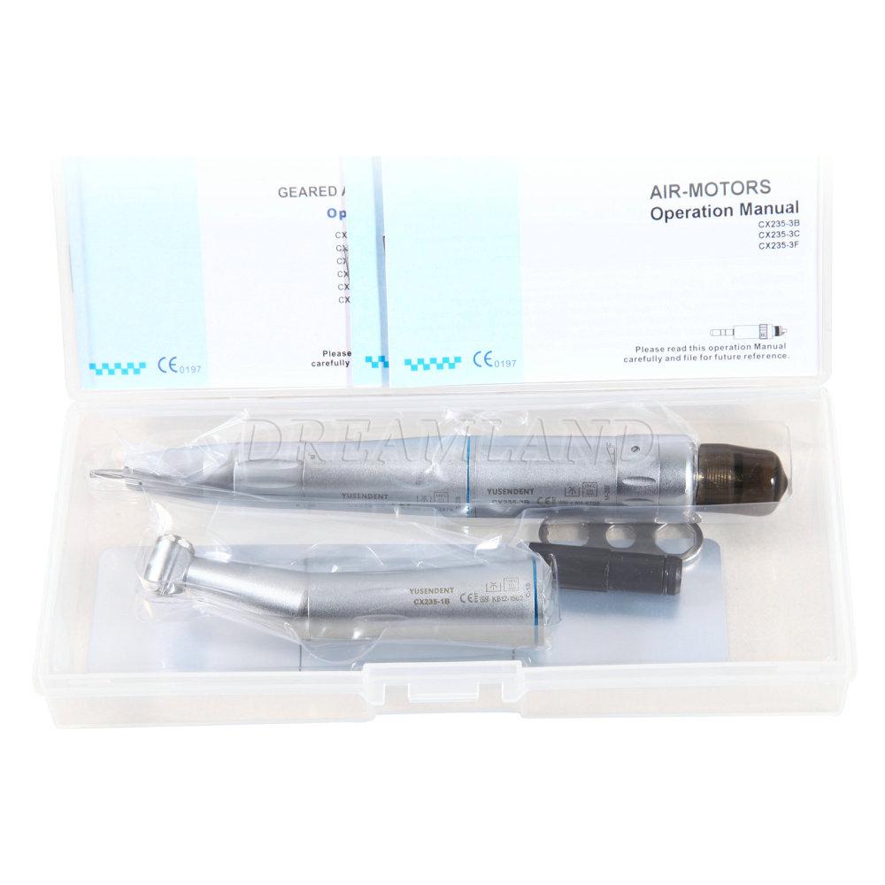 COXO Dental Inner Water Spray Contra Angle Straight Air Motor Handpiece E-type