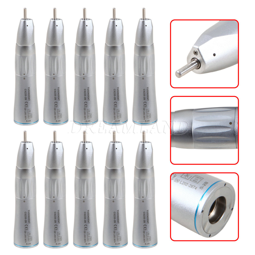 COXO Dental Inner Water Spray Contra Angle Straight Air Motor Handpiece E-type