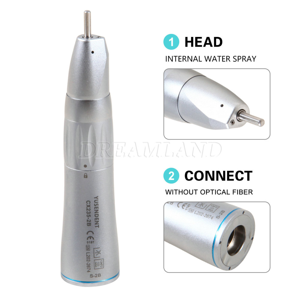 COXO Dental Inner Water Spray Contra Angle Straight Air Motor Handpiece E-type