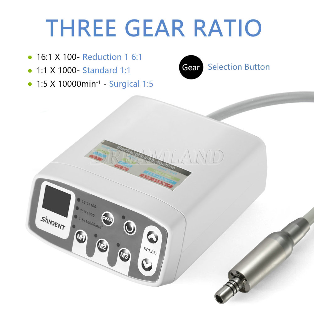 New Dental Brushless Electric LED Micro Motor/1:5 Fiber Optic Handpiece Contra Angle