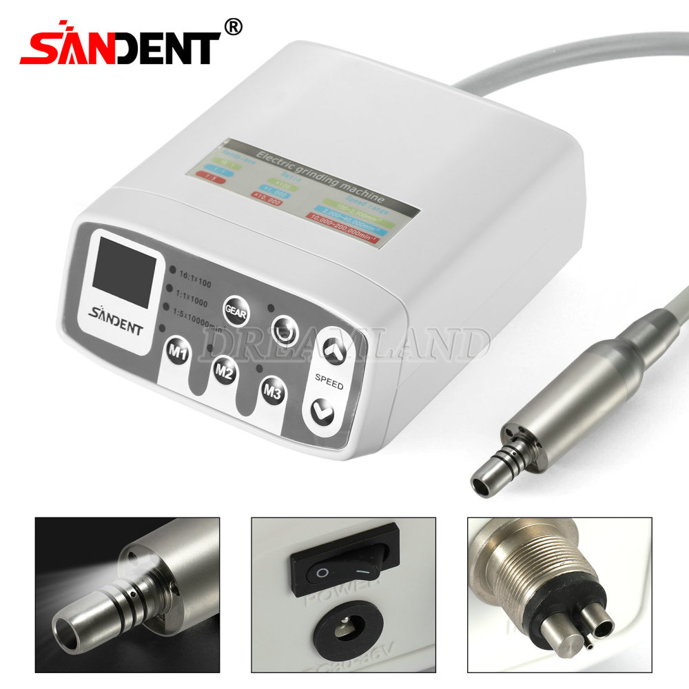 New Dental Brushless Electric LED Micro Motor/1:5 Fiber Optic Handpiece Contra Angle