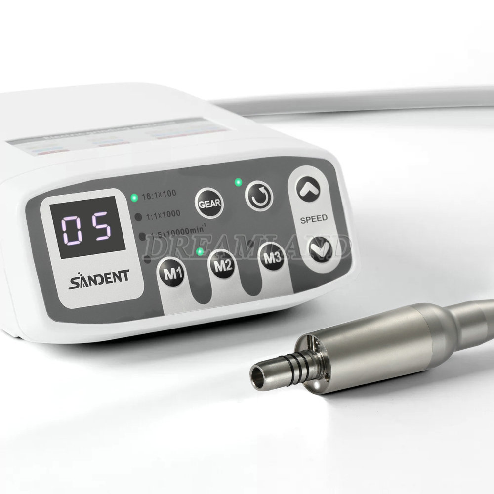 New Dental Brushless Electric LED Micro Motor/1:5 Fiber Optic Handpiece Contra Angle