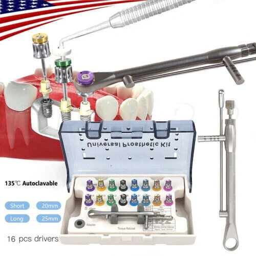 Dental Universal Implant Prosthetic Kit Torque Wrench Screw Drivers Remover Kit