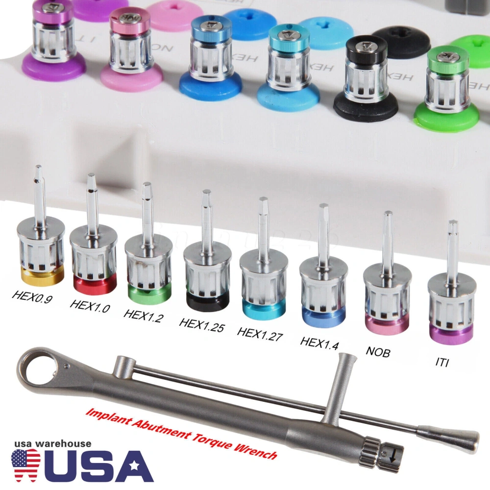 Dental Universal Implant Prosthetic Kit Torque Wrench Screw Drivers Remover Kit