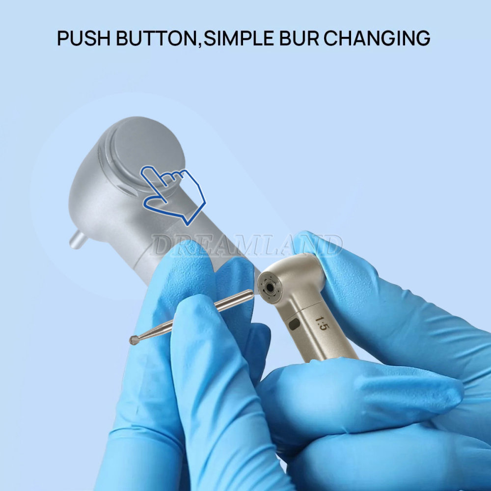 SKYSEA Brand Dental LED Fiber Optic Contra Angle 1:5 Electric Handpiece fit NSK STYLE Standard head