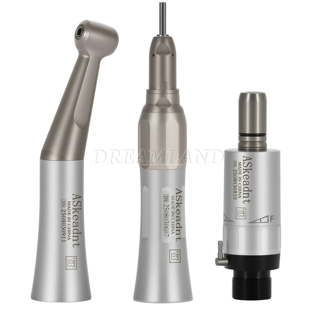 New AS type Dental Slow Low Speed push button Contra Angle Handpiece/ Straight Handpiece/ air Motor 2/4Hole