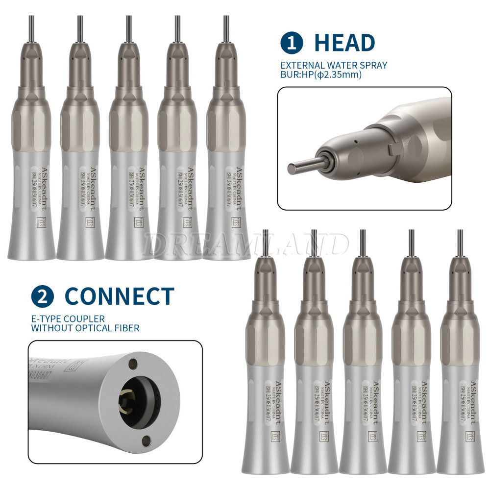 New AS type Dental Slow Low Speed push button Contra Angle Handpiece/ Straight Handpiece/ air Motor 2/4Hole