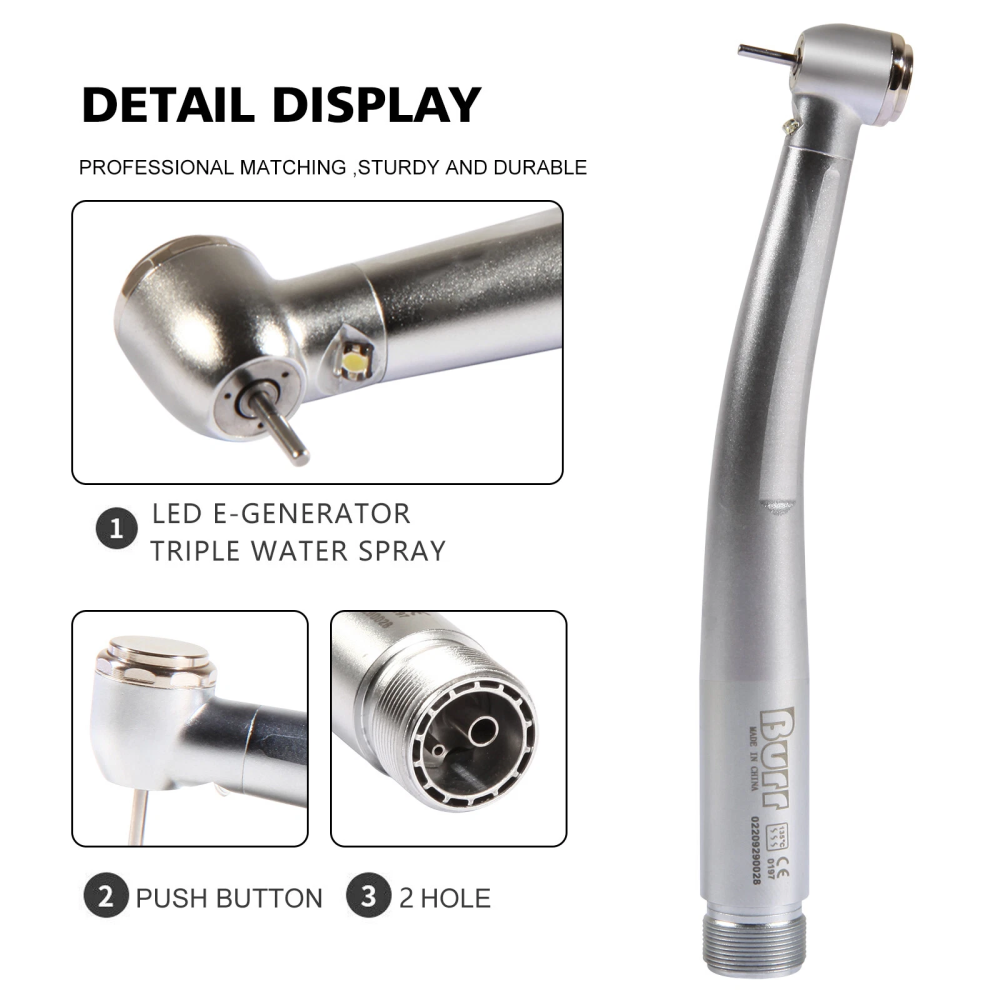 Burr E-generator Dental LED High Speed Handpiece 2 Hole UDB large head