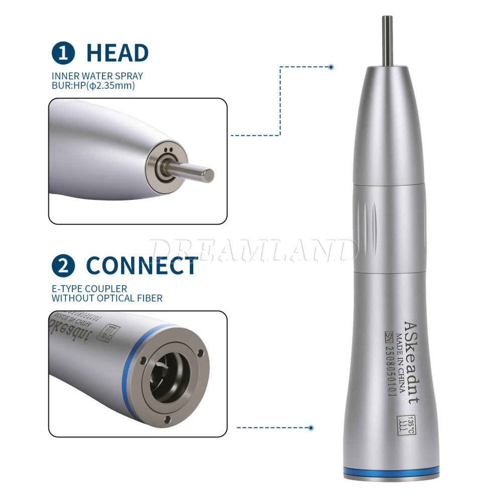 AS Dental Inner Water Low Speed Straight Handpiece Contra Angle Air Motor 2/4H