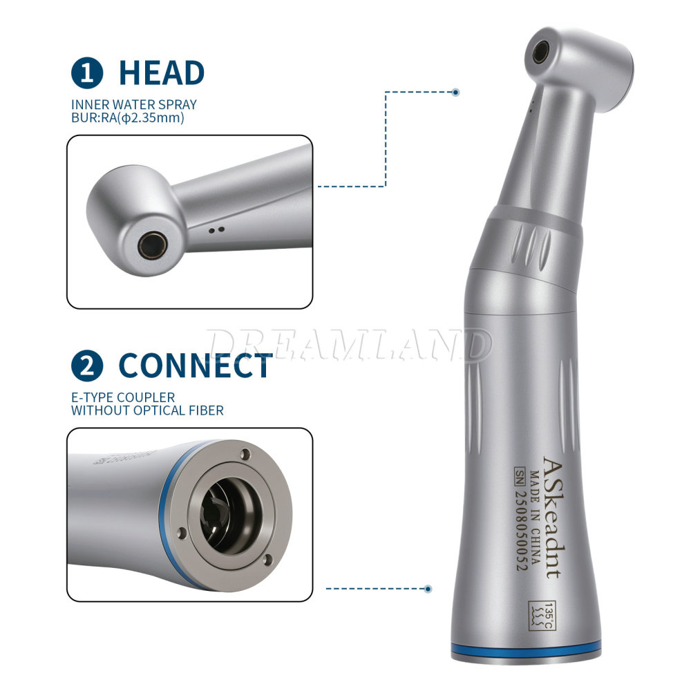 AS Dental Inner Water Low Speed Straight Handpiece Contra Angle Air Motor 2/4H