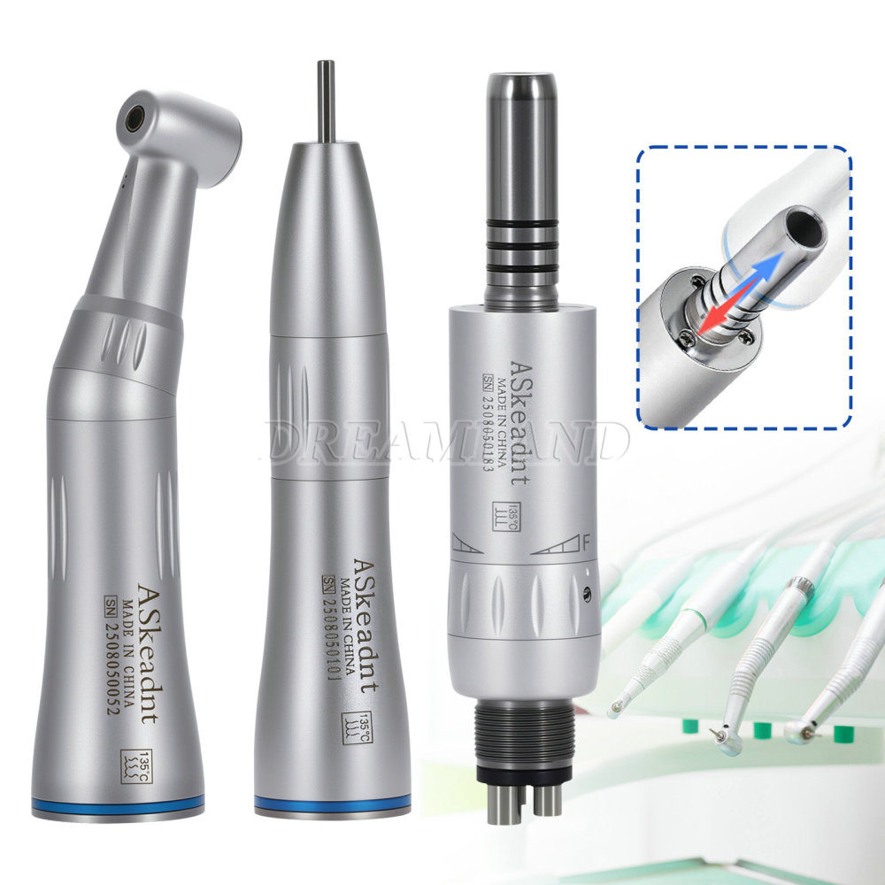 AS Dental Inner Water Low Speed Straight Handpiece Contra Angle Air Motor 2/4H