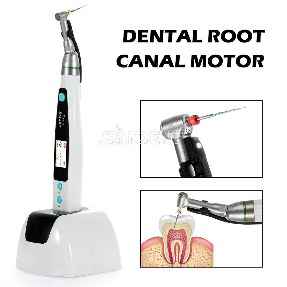 SANDENT Dental Endodontic Cordless LED Endo Motor 16:1 Contra Angle Handpiece