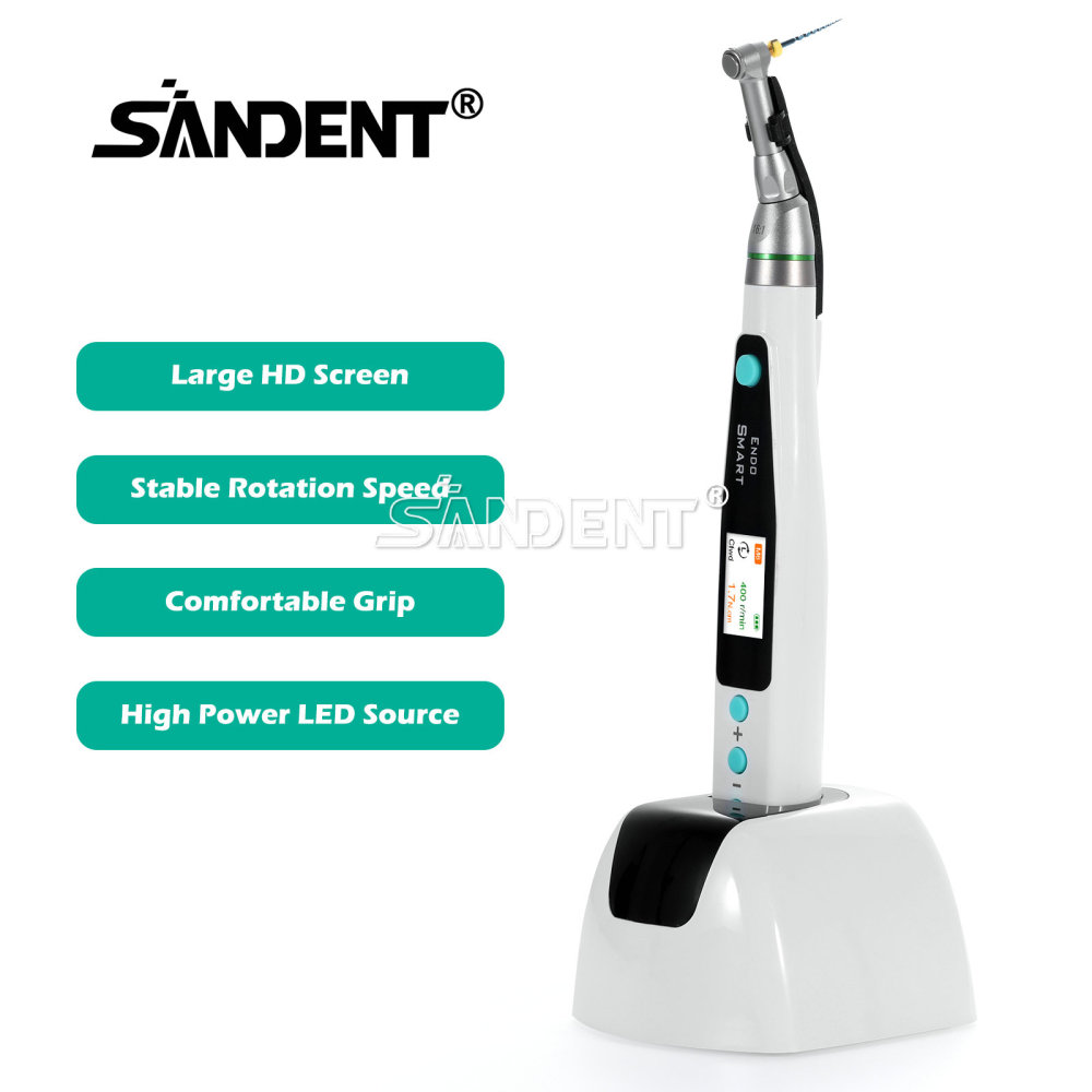SANDENT Dental Endodontic Cordless LED Endo Motor 16:1 Contra Angle Handpiece