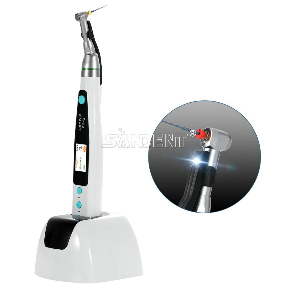 SANDENT Dental Endodontic Cordless LED Endo Motor 16:1 Contra Angle Handpiece