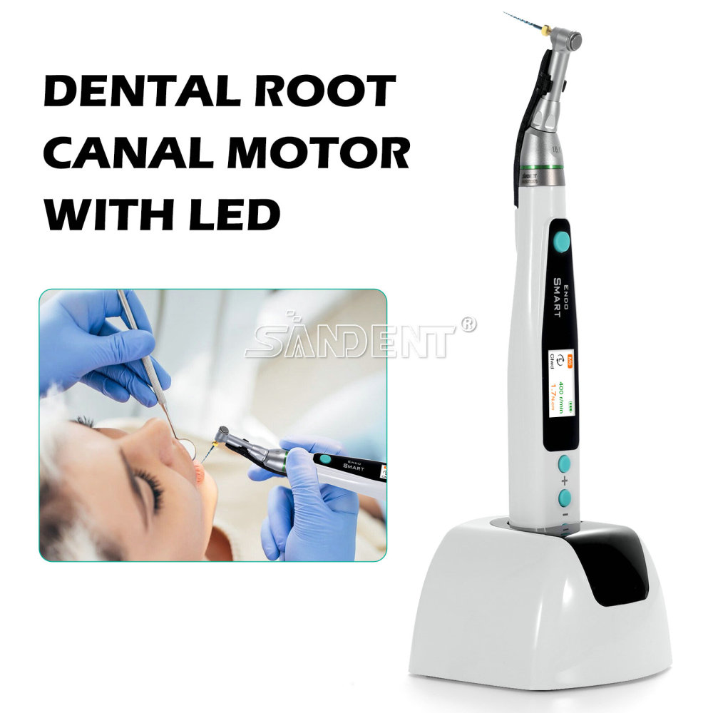SANDENT Dental Endodontic Cordless LED Endo Motor 16:1 Contra Angle Handpiece