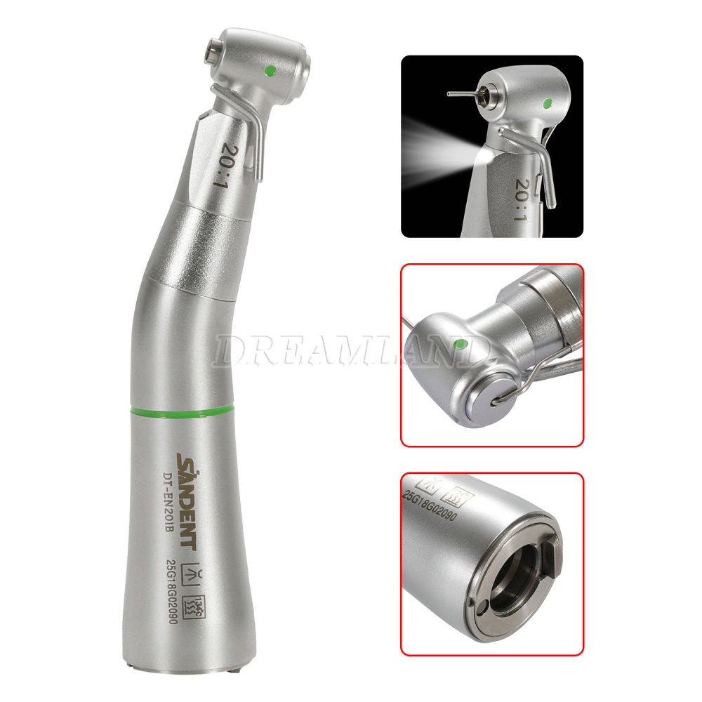 SANDENT Dental Implant Handpiece 20:1 Contra Angle Surgical Fiber Optic External WH type