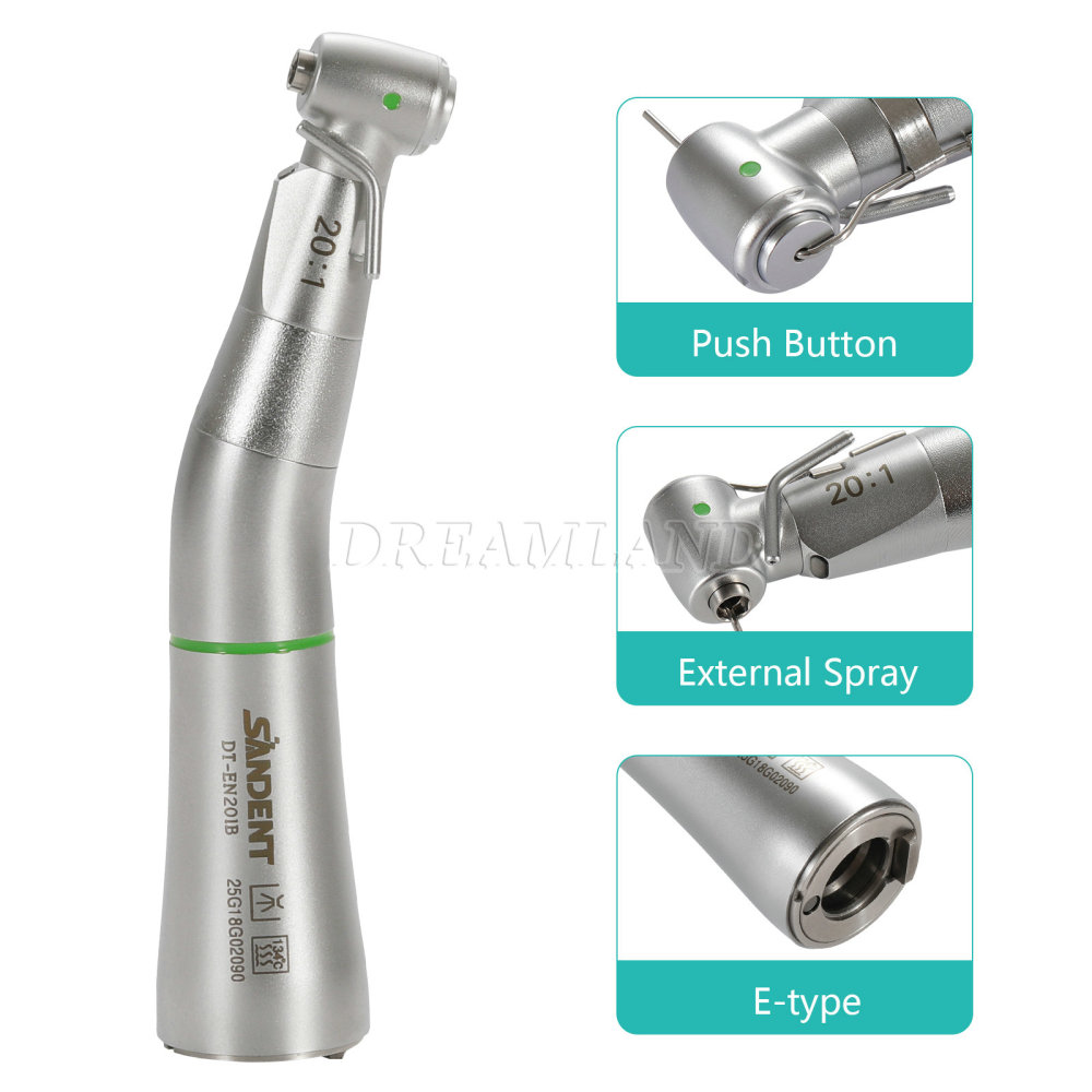 SANDENT Dental Implant Handpiece 20:1 Contra Angle Surgical Fiber Optic External WH type