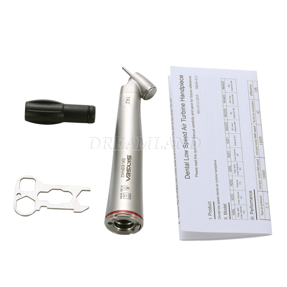 SKYSEA Dental 1:4.2 Increasing 45° Angle Fiber Optic LED Contra Angle Handpiece