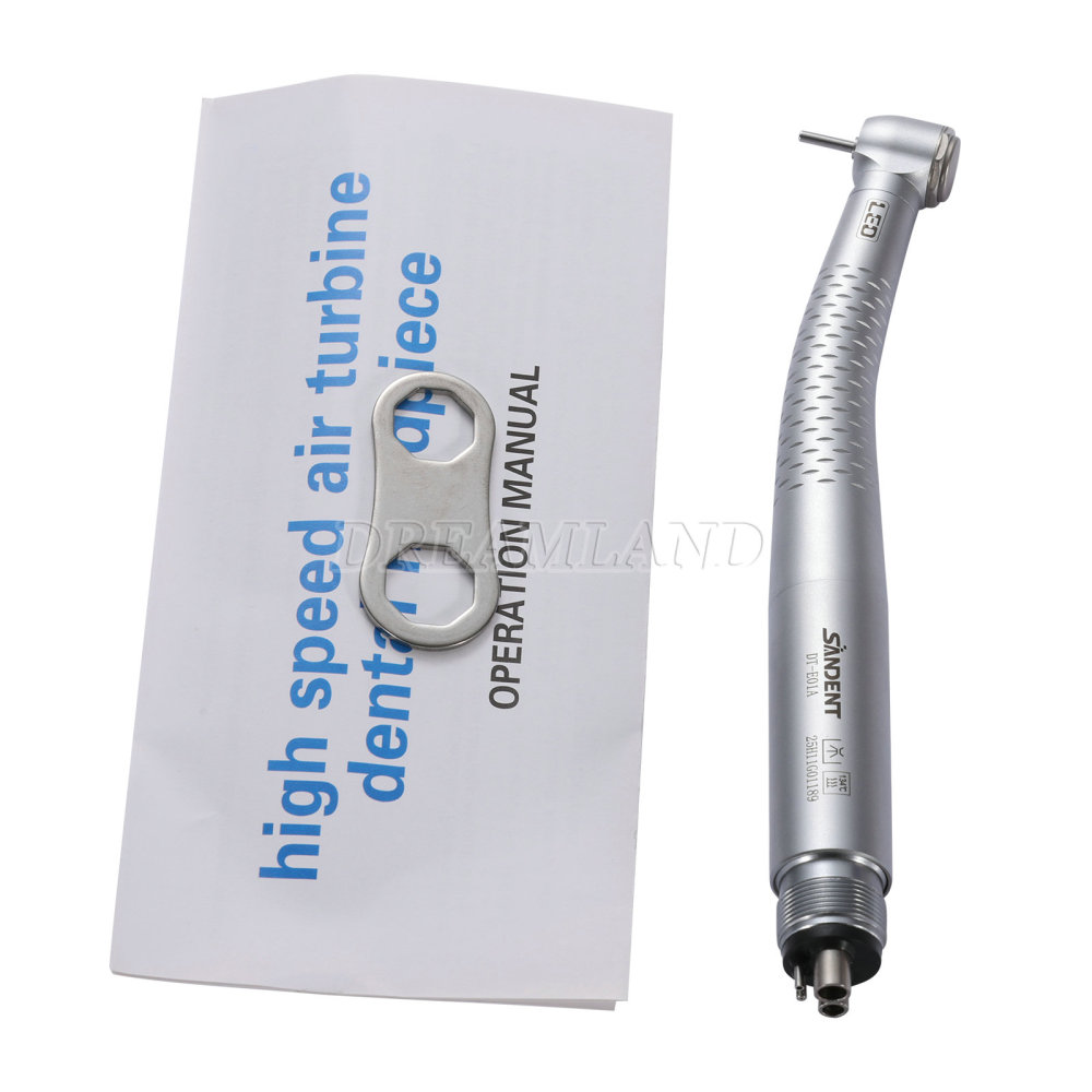 New SANDENT E-generator Dental LED Fiber Optic High Speed Handpiece 4 Holes standard head DTA