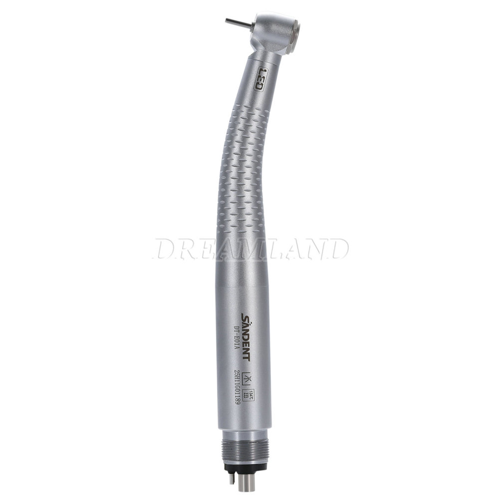 New SANDENT E-generator Dental LED Fiber Optic High Speed Handpiece 4 Holes standard head DTA