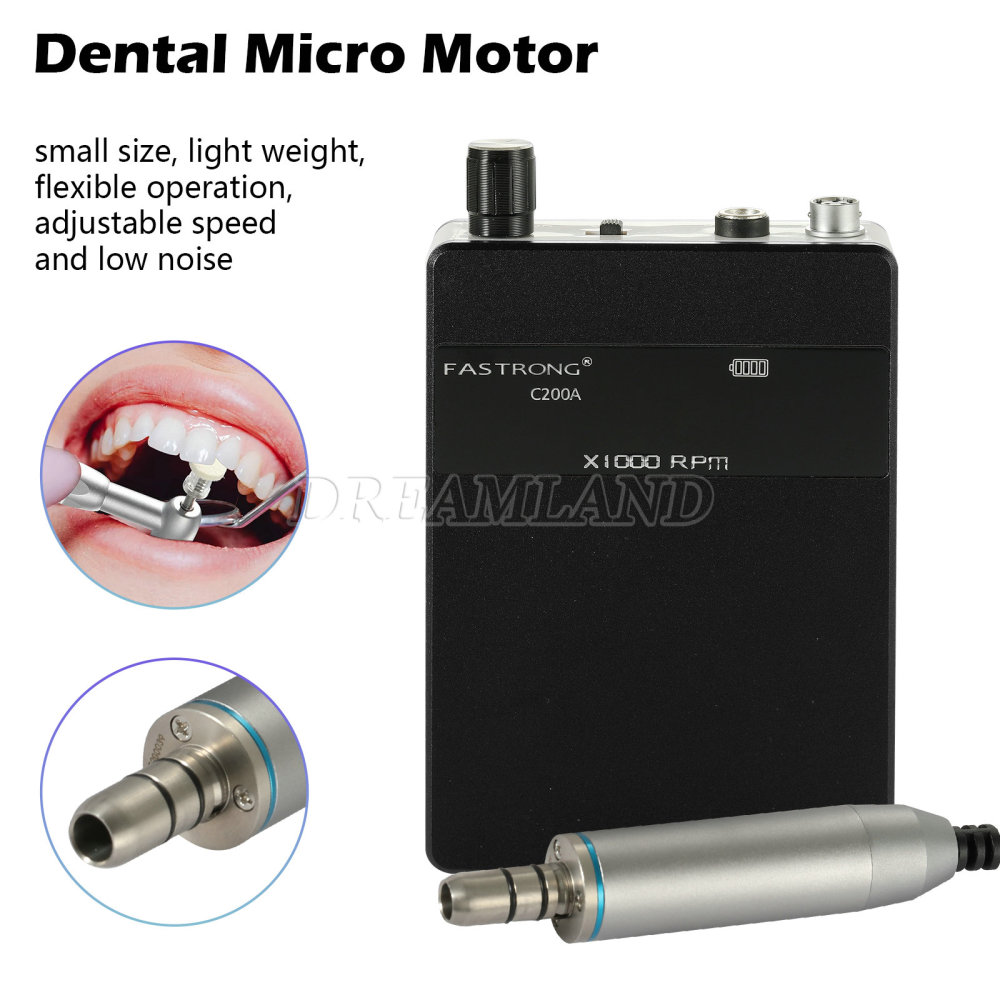Dental Lab Portable Rechargeable Brushless Handpiece Micromotor E type w/Digital Display