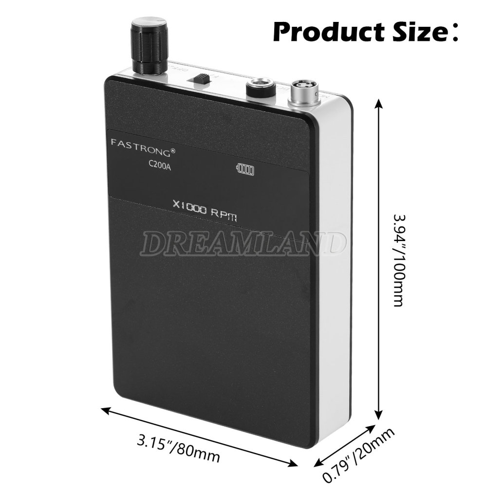 Dental Lab Portable Rechargeable Brushless Handpiece Micromotor E type w/Digital Display