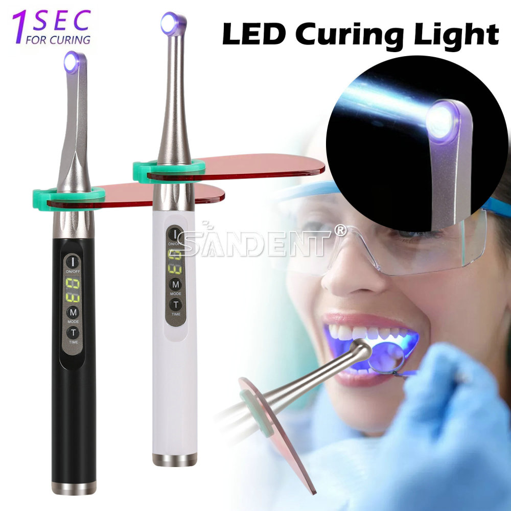 Dental  Curing Light LED Curing Lamp 1000mW/cm²~2500mW/cm² White/Black 385nm-515nm Woodpecker iLed type