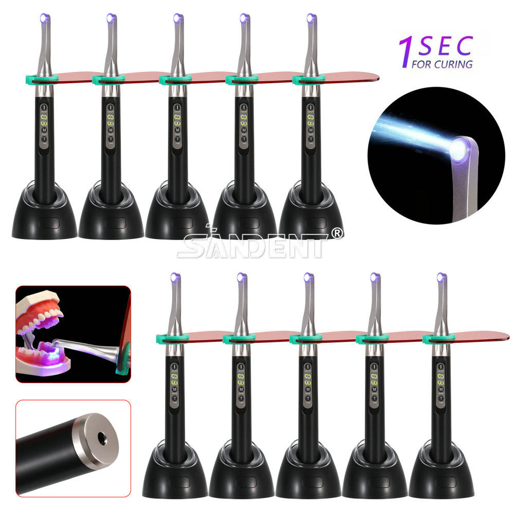 Dental  Curing Light LED Curing Lamp 1000mW/cm²~2500mW/cm² White/Black 385nm-515nm Woodpecker iLed type