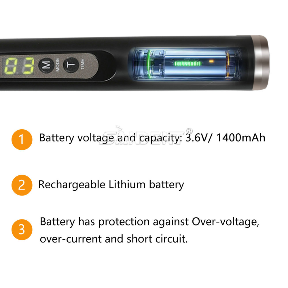 Dental  Curing Light LED Curing Lamp 1000mW/cm²~2500mW/cm² White/Black 385nm-515nm Woodpecker iLed type