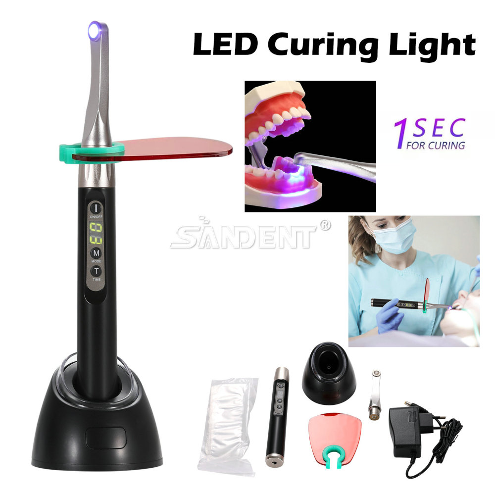 Dental  Curing Light LED Curing Lamp 1000mW/cm²~2500mW/cm² White/Black 385nm-515nm Woodpecker iLed type