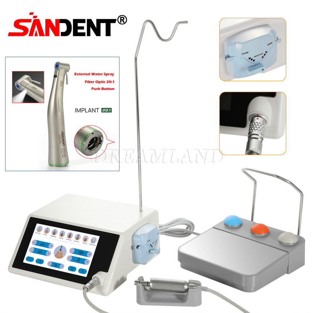 New updated  Brushless Dental LED Implant Motor System with  20:1 Contra Angle Handpiece
