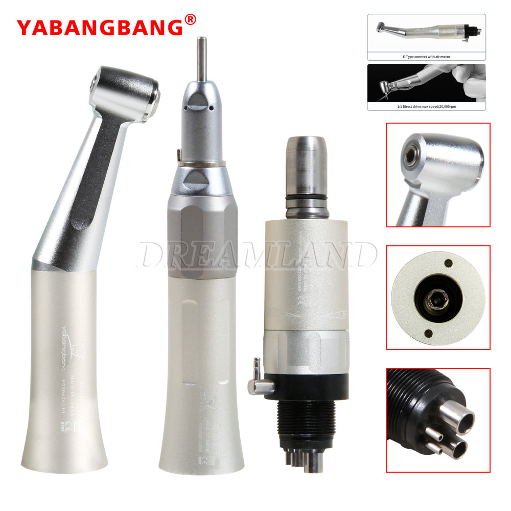 NSK Style Dental Slow Low Speed Push button Contra Angle Handpiece( 2.35MM/1.6MM)/ Straight Handpiece/ air Motor 2/4Hole