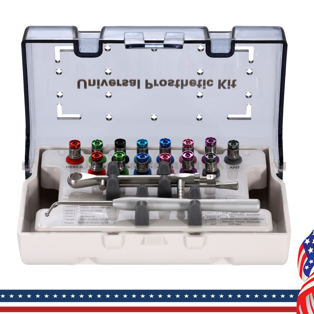 Dental Implant Surgical Manual Kit Torque Wrench Tool with 14 Screw Drivers