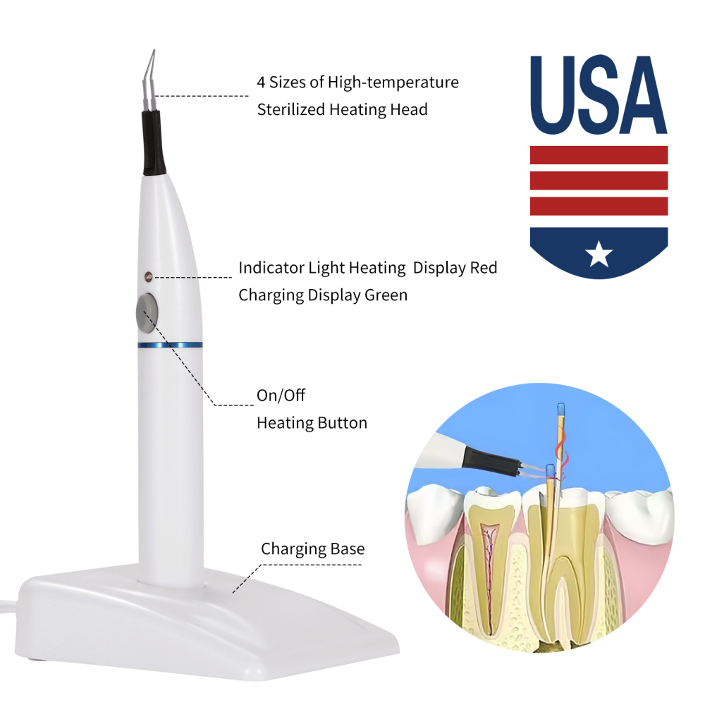 SANDENT Dental Endo Cordless Gutta Percha Tooth Gum Cutter 4pcs Tips