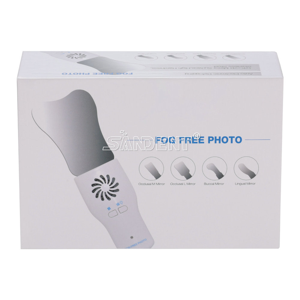 Dental Fog Free LED Oral Mirror Stainless Steel Defogging Imaging Reflector Kit