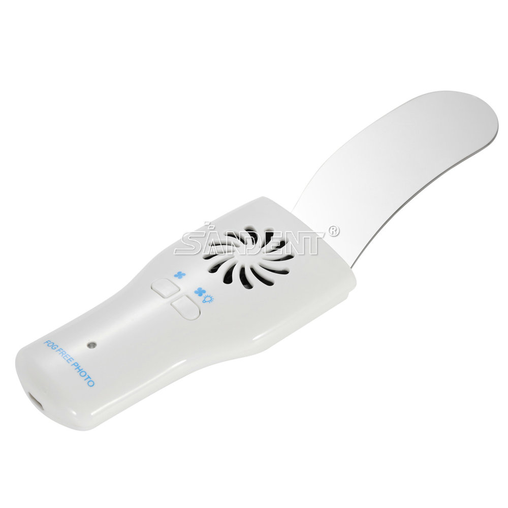 Dental Fog Free LED Oral Mirror Stainless Steel Defogging Imaging Reflector Kit